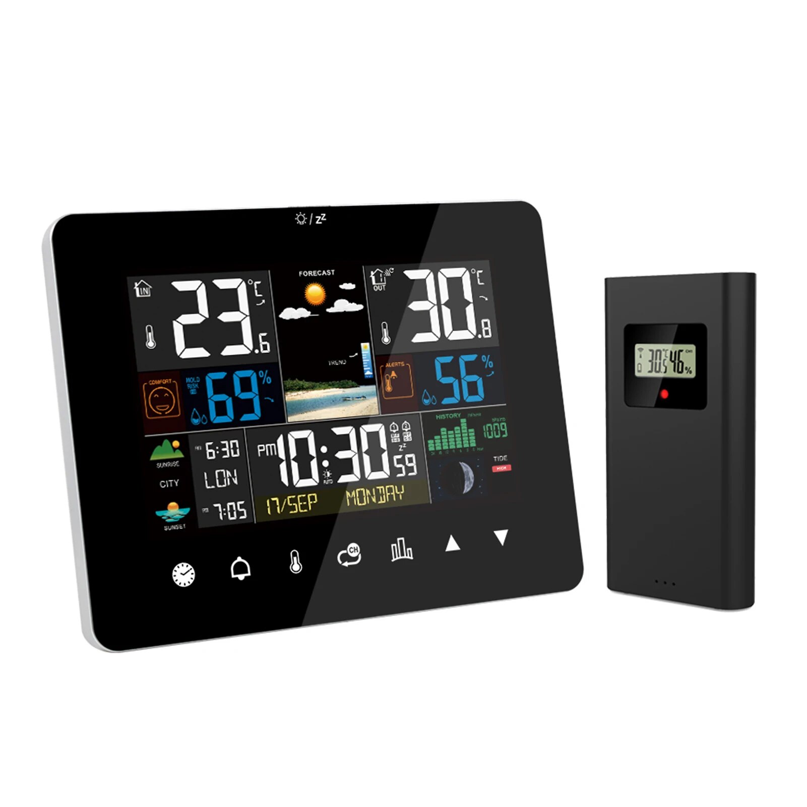 Garden Weather Station - FJ3362G Stazione Meteo Sveglia Termometro Igrometro