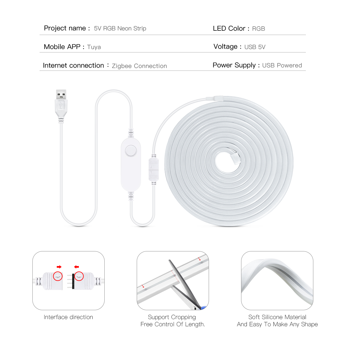 Zigbee Smart lamp Neon LED Str - Smart Zigbee Garden Light recensione e prezzo
